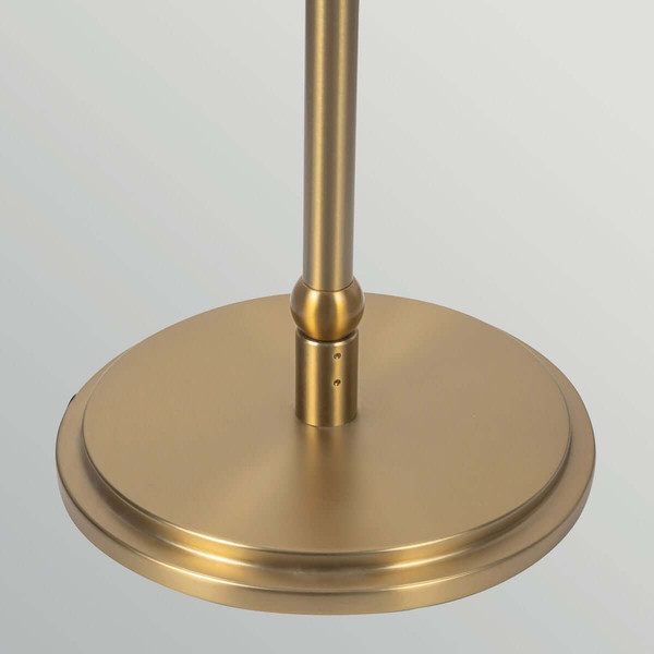 Elstead Crosby Stehleuchte E27 Creme-Gold Stahl Stoffschirm 173cm