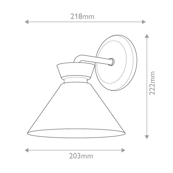 Elstead Halston Wandleuchte E14 Mattes Schwarz Opal