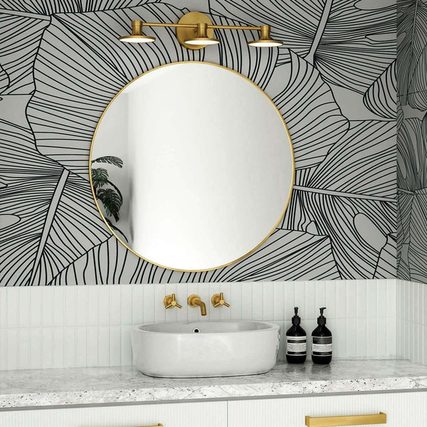 Elstead Issa LED Bad-Wandleuchte 3-flammig dimmbar IP44 warmweiss 20W Gold gebürstet Alu 52cm