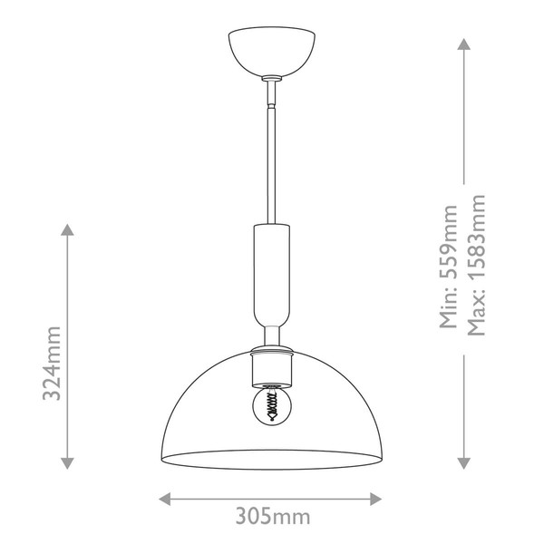 Elstead Jude Pendelleuchte E27 Gebürstete Goldoptik Glas klar