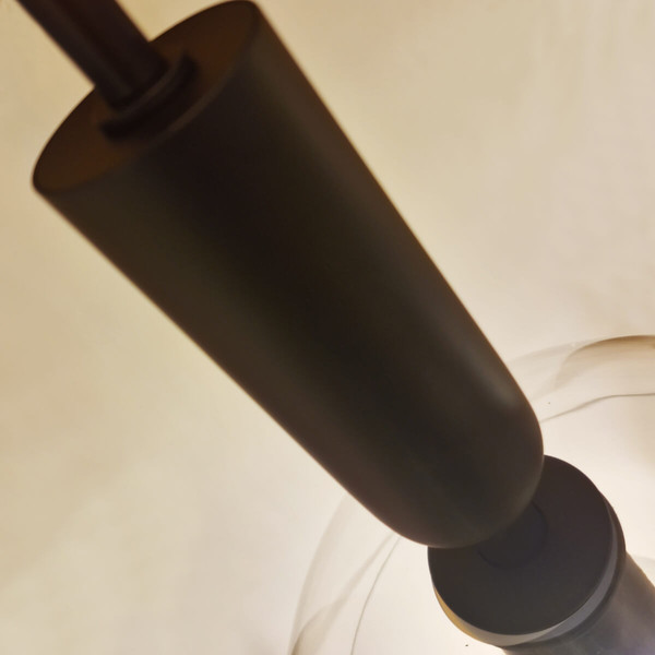 Elstead Jude Pendelleuchte E27 Mattes Schwarz Glas klar