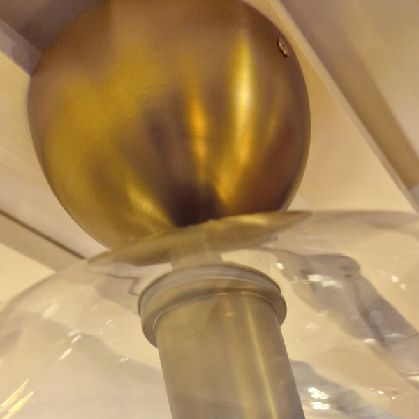 Elstead Jude Deckenleuchte E27 Gebürstete Goldoptik Glas klar