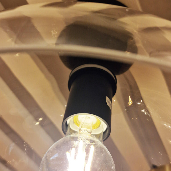 Elstead Jude Deckenleuchte E27 Mattes Schwarz Glas klar