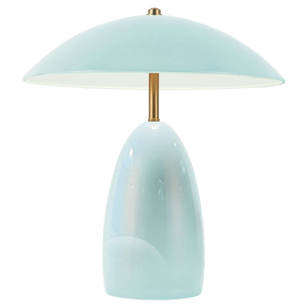 Elstead Poppy LED Tischleuchte dimmbar warmweiss 8W Hellblau Alu Stahl 35cm