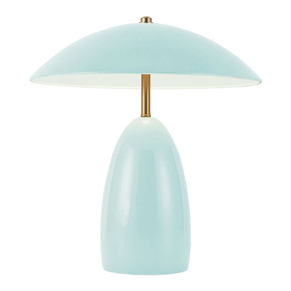 Elstead Poppy LED Tischleuchte dimmbar warmweiss 8W Hellblau Alu Stahl 35cm