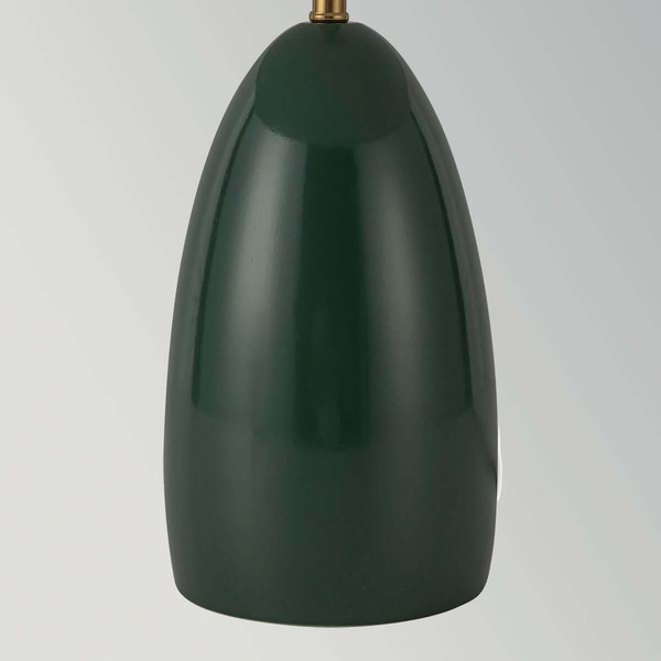 Elstead Poppy LED Tischleuchte dimmbar warmweiss 8W Tannengrün Alu Stahl 35cm