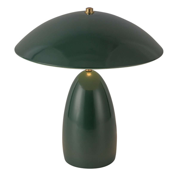 Elstead Poppy LED Tischleuchte dimmbar warmweiss 8W Tannengrün Alu Stahl 35cm