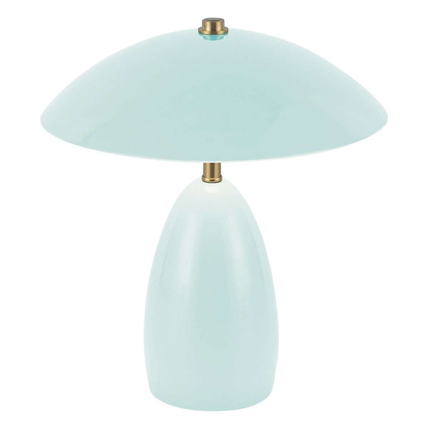 Elstead Poppy LED Akku-Tischleuchte dimmbar warmweiss 3W Hellblau Alu Stahl 27cm