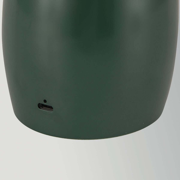 Elstead Poppy LED Akku-Tischleuchte dimmbar warmweiss 3W Tannengrün Alu Stahl 27cm