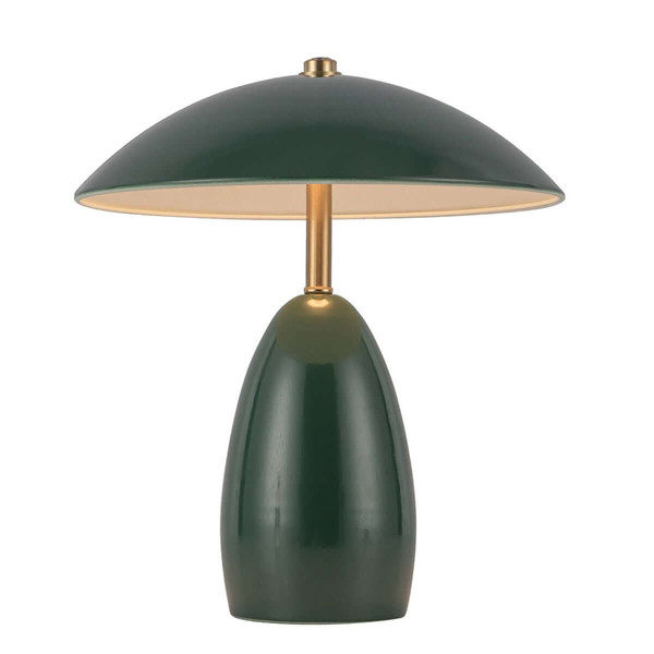 Elstead Poppy LED Akku-Tischleuchte dimmbar warmweiss 3W Tannengrün Alu Stahl 27cm