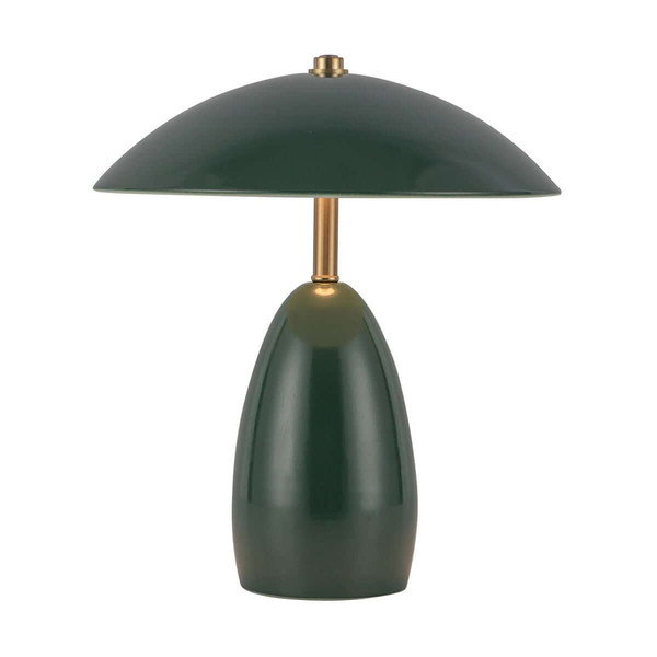 Elstead Poppy LED Akku-Tischleuchte dimmbar warmweiss 3W Tannengrün Alu Stahl 27cm