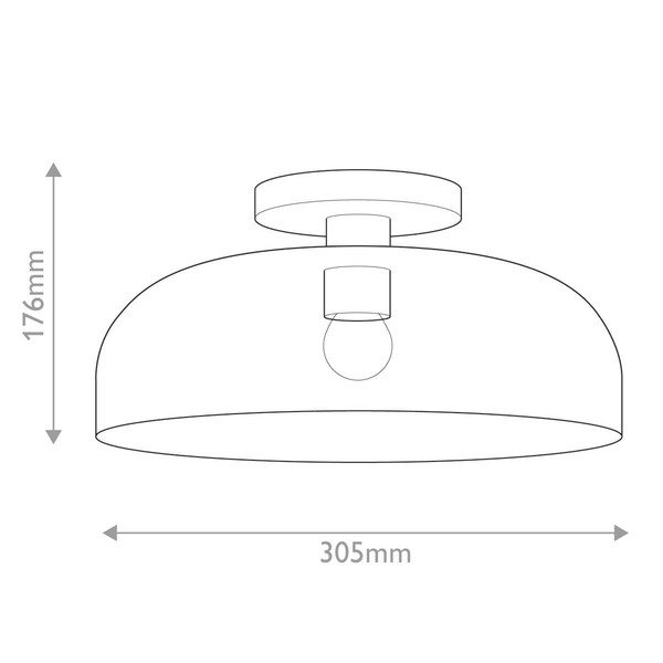 Elstead Sylvia Deckenleuchte E27 Gebürstete Goldoptik Glas klar