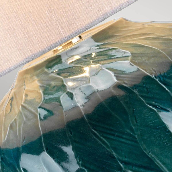 Elstead Blue Globe Tischleuchte E27 Blau Hellgrau, Made in UK