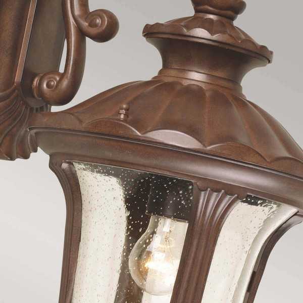 Elstead Chicago Außen-Wandleuchte E27 56cm Rostige Bronze Patina IP44