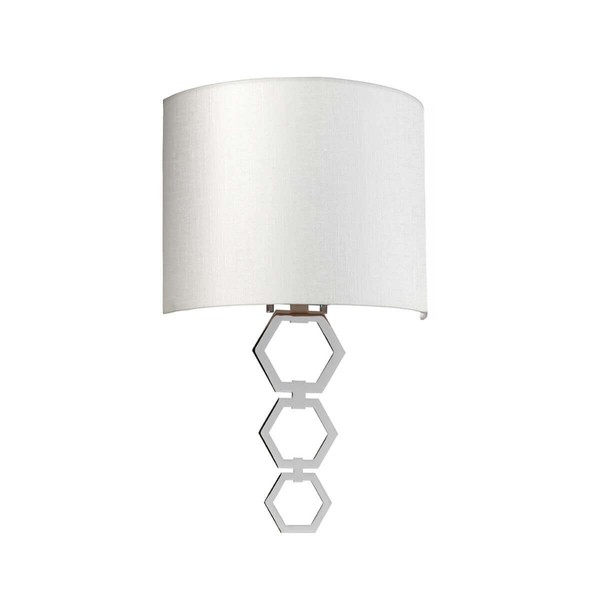 Elstead Clark Wandleuchte E27 Medium Poliertes Chrom Elfenbeinfarbe