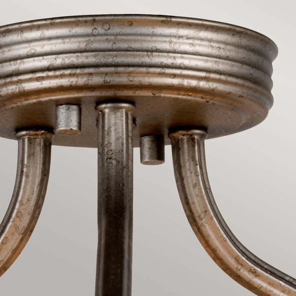 Elstead Crown Deckenleuchte E27 3-fach Eisernes Tor-Farbe