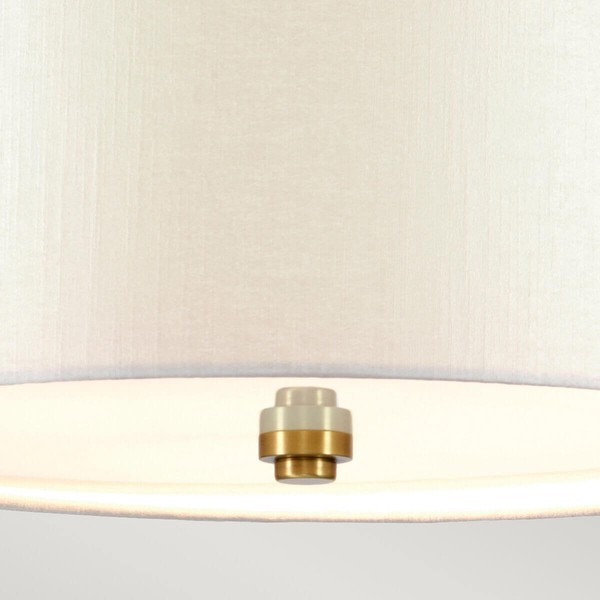 Elstead Fletcher Deckenleuchte E27 5-fach 26cm Gealtertes Messing Elfenbein