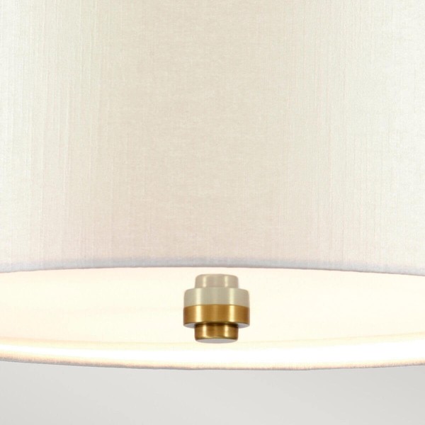 Elstead Fletcher Deckenleuchte E27 5-fach 27cm Gealtertes Messing Elfenbein