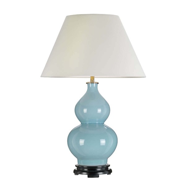 Elstead Harbin Tischleuchte E27 Hellblau Grauweiß