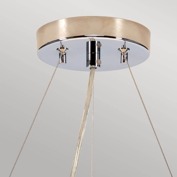 Elstead Pearce Hängeleuchte E27 3-fach 35cm Poliertes Chrom Elfenbein