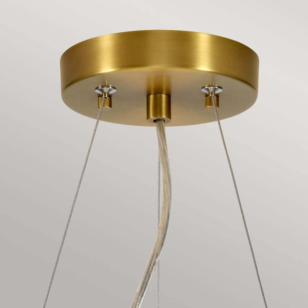 Elstead Pearce Hängeleuchte E27 3-fach 45cm Gealtertes Messing Elfenbein