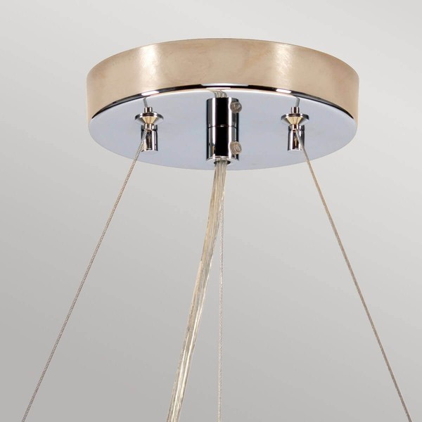 Elstead Pearce Hängeleuchte E27 3-fach 45cm Poliertes Chrom Elfenbein