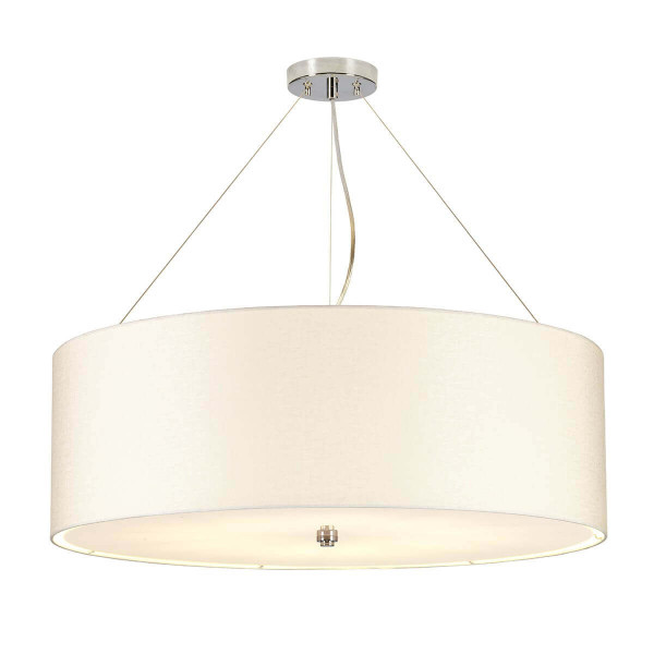 Elstead Pearce Hängeleuchte E27 7-fach 26cm Poliertes Chrom Elfenbein