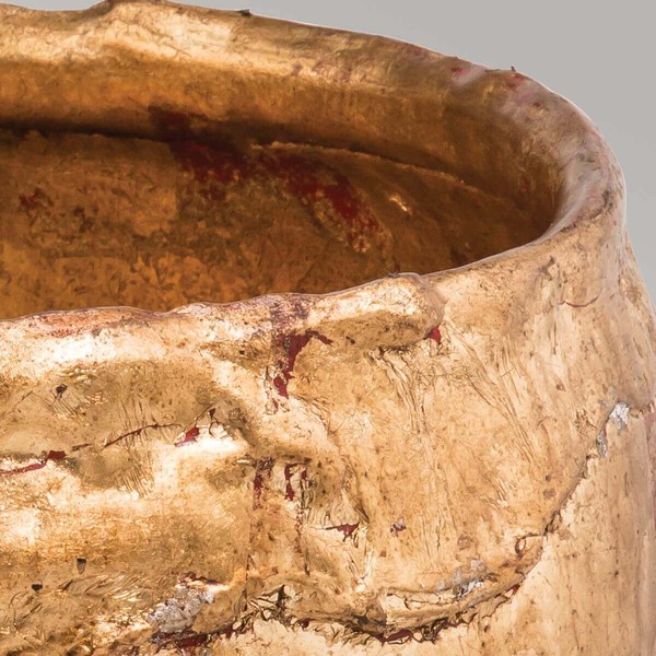 Elstead Heather Bowl Abdeckung Blattgold, Umber-Glasur