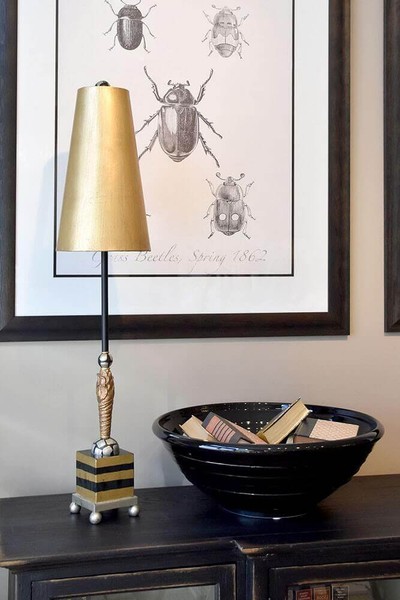 Elstead Nettle Stehleuchte E27 2-fach Gold und taupe