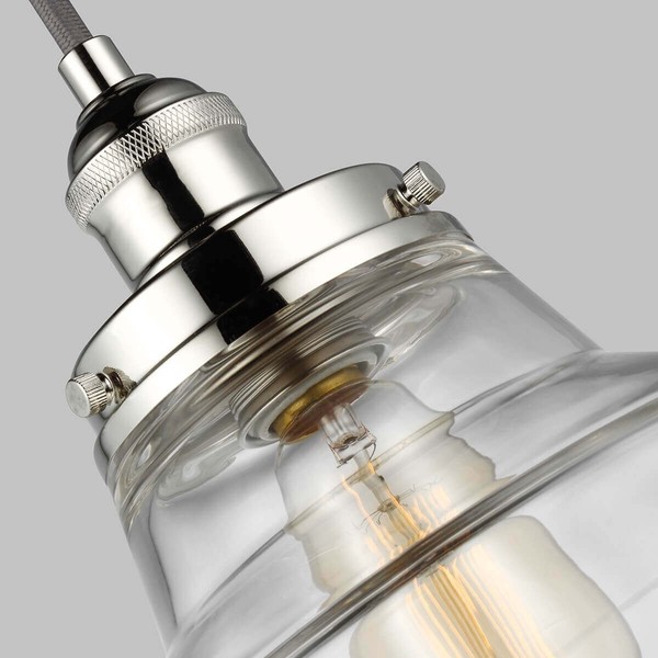 Elstead Baskin Hängeleuchte E27 26cm Poliertes Nickel