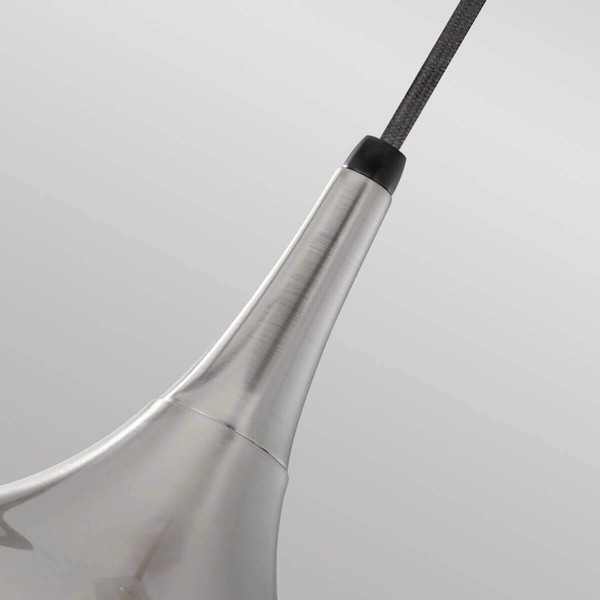 Elstead Beso Hängeleuchte E27 27cm Gebürsteter Stahl