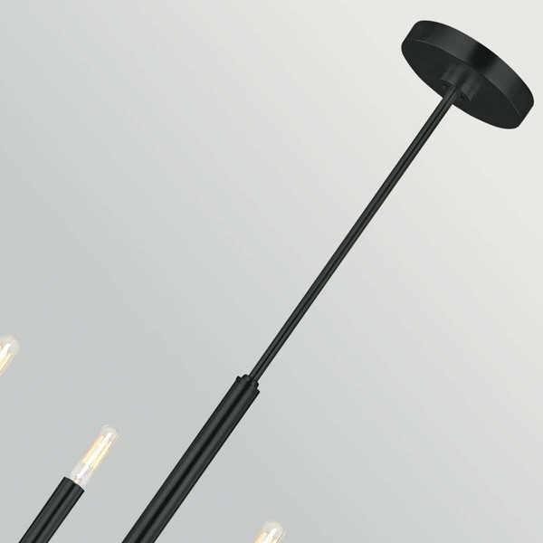 Elstead Brianna Kronleuchter 6-flammig E14 Schwarz Stahl Ø61cm