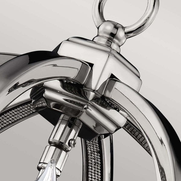 Elstead Corinne Hängeleuchte E14 3-fach 36cm Poliertes Nickel