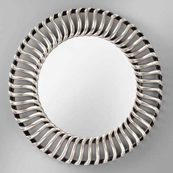 Elstead Cosmo Spiegel Schwarz-Silber