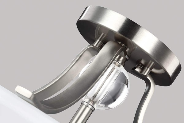 Elstead Evington Deckenleuchte E27 2-fach Satiniertes Nickel