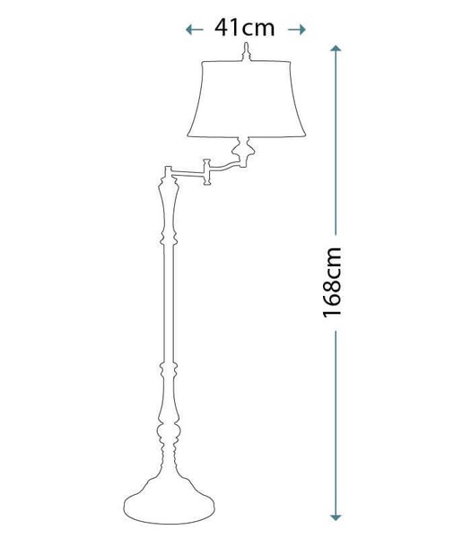 Elstead Gibson Stehleuchte E27 Cambridge Crackle