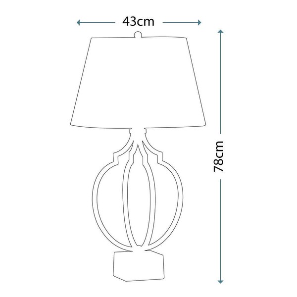 Elstead Grandeur Tischleuchte E27 Ebonisiertes Blattsilber, schwarz