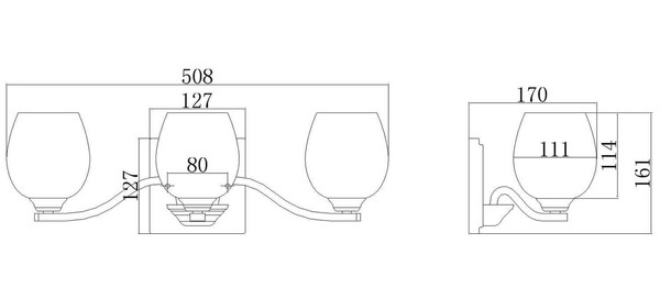 Elstead Kalli LED Wandleuchte G9 3-fach Poliertes Chrom IP44