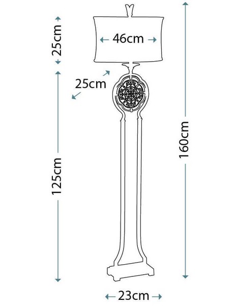 Elstead Marcella Stehleuchte E27 Britische Bronze, oxidierte Bronze