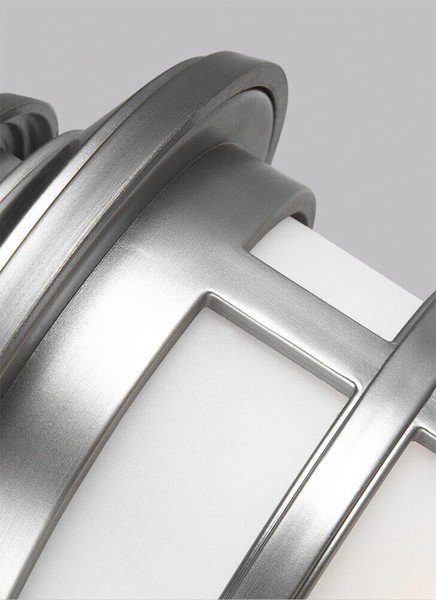 Elstead Newport Außen-Wandleuchte E27 23cm Gebürsteter Stahl, lackiert IP44 Anti-Meerwasser