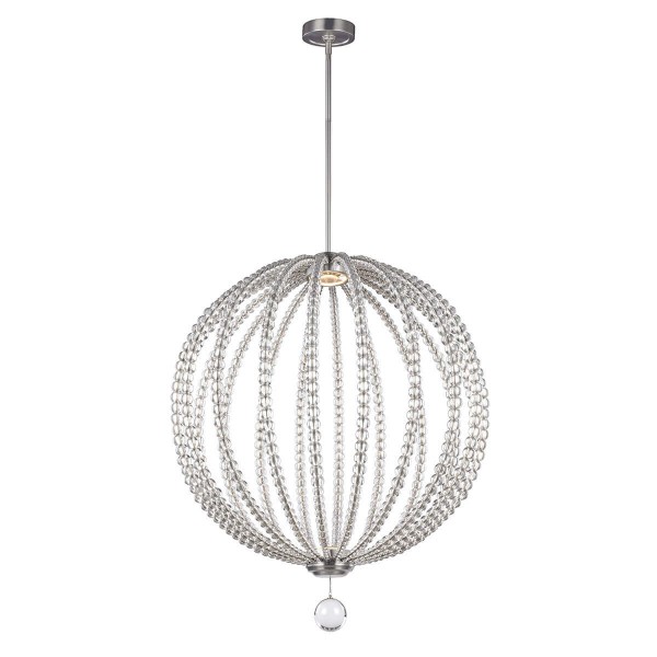 Elstead Oberlin LED Hängeleuchte 2-fach 85cm Satiniertes Nickel