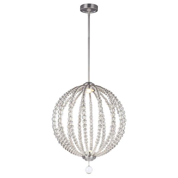 Elstead Oberlin LED Hängeleuchte 2-fach 55cm Satiniertes Nickel