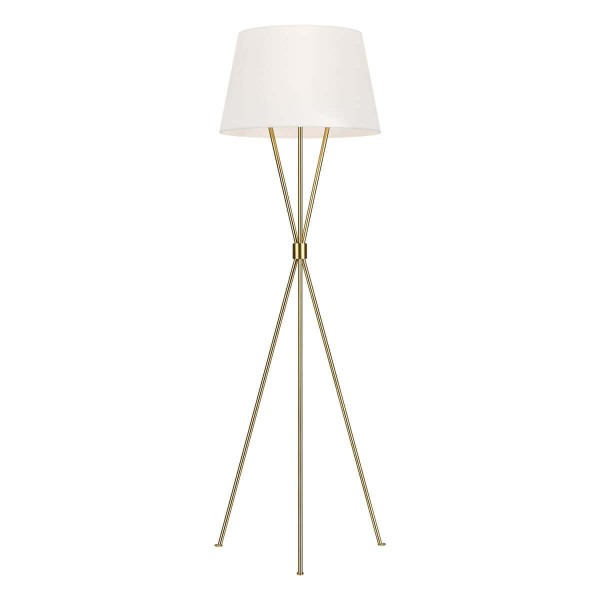 Elstead Penny Stehleuchte E27 Brüniertes Messing Weiß