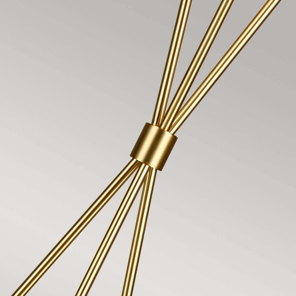 Elstead Penny Stehleuchte E27 Brüniertes Messing Weiß