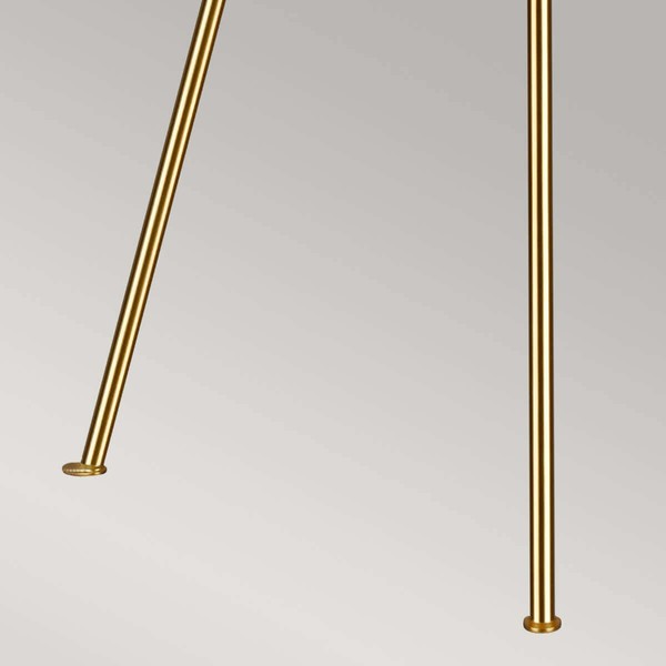 Elstead Penny Stehleuchte E27 Brüniertes Messing Weiß