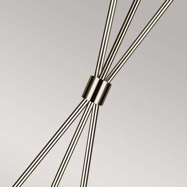 Elstead Penny Stehleuchte E27 Poliertes Nickel Weiß