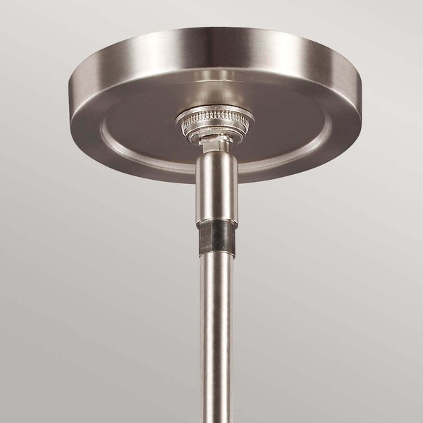 Elstead Prospect Park Kronleuchter E27 3-fach Satin Nickel, Chrom