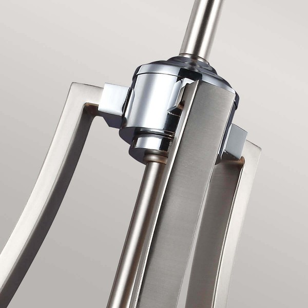Elstead Prospect Park Hängeleuchte E27 4-fach Satin Nickel, Chrom