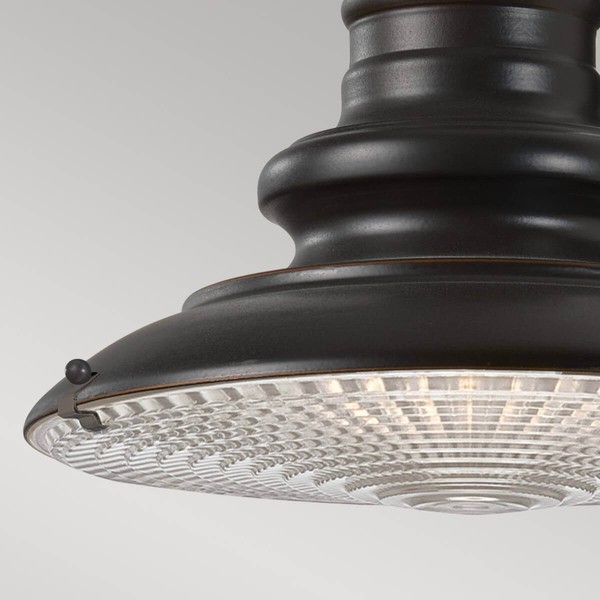 Elstead Redding Station Außen-Wandleuchte E27 25cm Restaurierungs-Bronze IP44