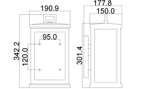 Elstead Roscoe Außen-Wandleuchte E27 34cm Strukturiertes Schwarz IP44 Anti-Meerwasser